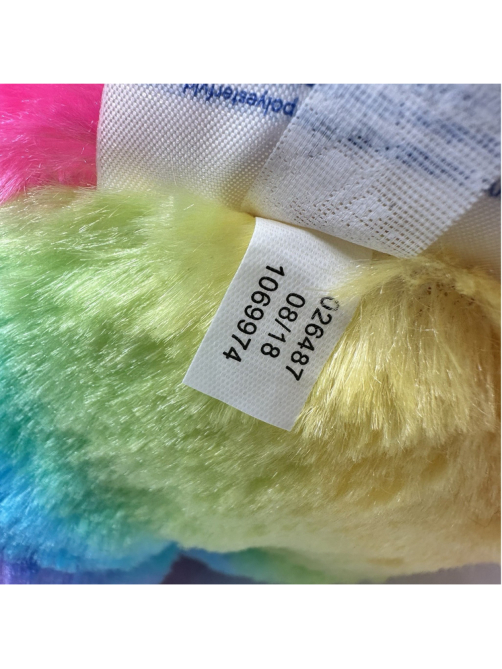 Build a Bear 15" Rainbow Kitty Cat Plush Tie Dye Neon Condo Cubs BAB Stuffed - Picture 7 of 8